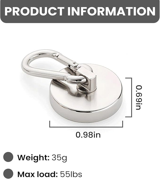 Lot de 2 crochets de rangement robustes pour la maison, le réfrigérateur ou les voyages