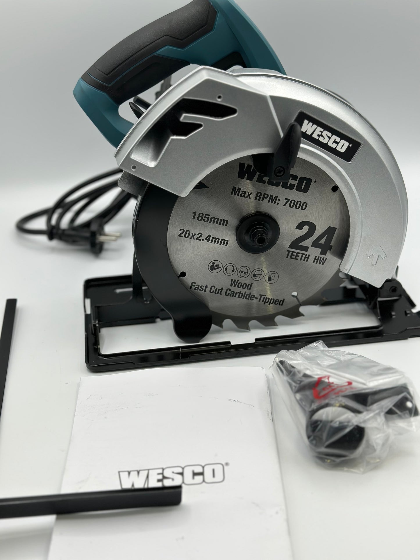 Scie Circulaire 1400W, Lames 24 (185mm), WESCO WS3441.2