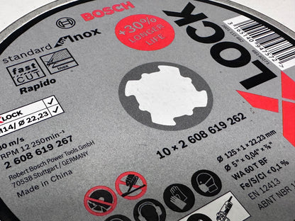 Disque à tronçonner droits X-LOCK 125x22,23x1 (x10) Standard for inox | 2608619267 - Bosch