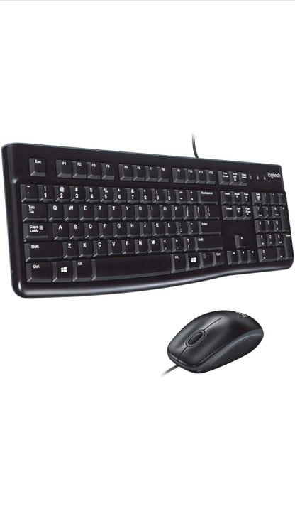 Logitech MK120 Combo Clavier et Souris Filaire pour Windows Clavier US Intern...