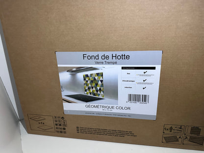 Fond de hotte verre trempé COLOR L.60 x H.70 cm Multicouleur