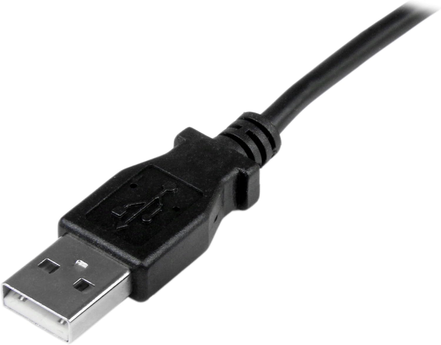 StarTech.com Câble Mini USB 1 m - A vers Mini B coudé 90° vers le haut - Câble USB Mini B Angle Coude vers le haut - Noir 1m (USBAMB1MU)