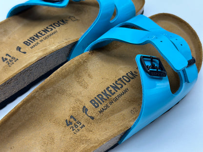 BIRKENSTOCK Ibiza Réglable Double Bandoulière Sandales Mer Bleu Taille 43 Et 42