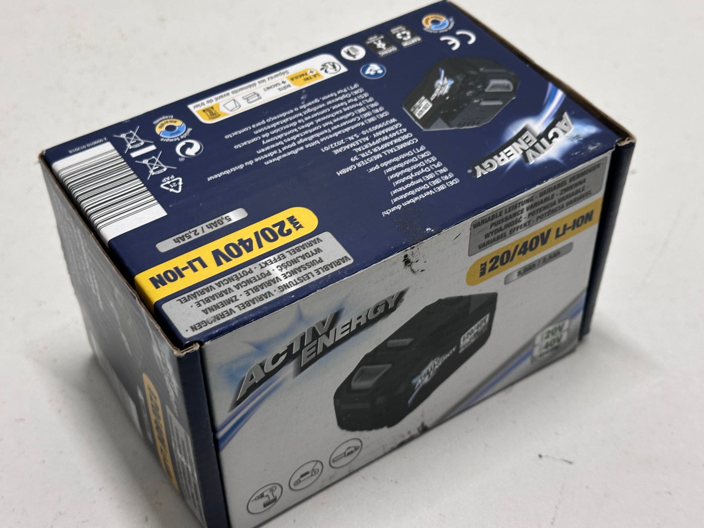 ACTIV ENERGY Batterie Li-Ion, 20/40 V 5,0 Ah / 2,5 Ah, 90 Wh, pour les outils sans fil Ferrex