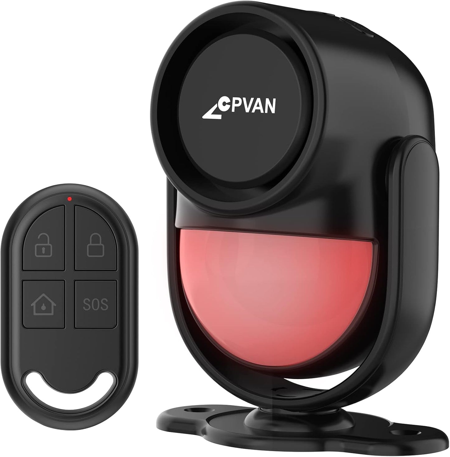 alarme de détecteur de mouvement, capteur de mouvement avec télécommande, 125 dB, système d'alarme antivol pour maison, camping-car, garage, bureau, appartement, voiture, magasins, Noir