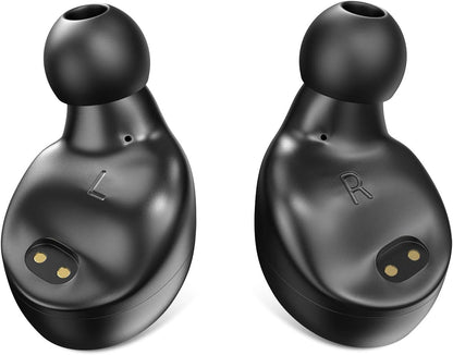 ELECDER D10 True Ecouteurs sans Fil Bluetooth 5.0 Casque sans Fil avec Microphone, Casque de Sport avec étui de Chargement pour Entraînement, Course, Support pour Smartphones Android/iPhone (Noir)