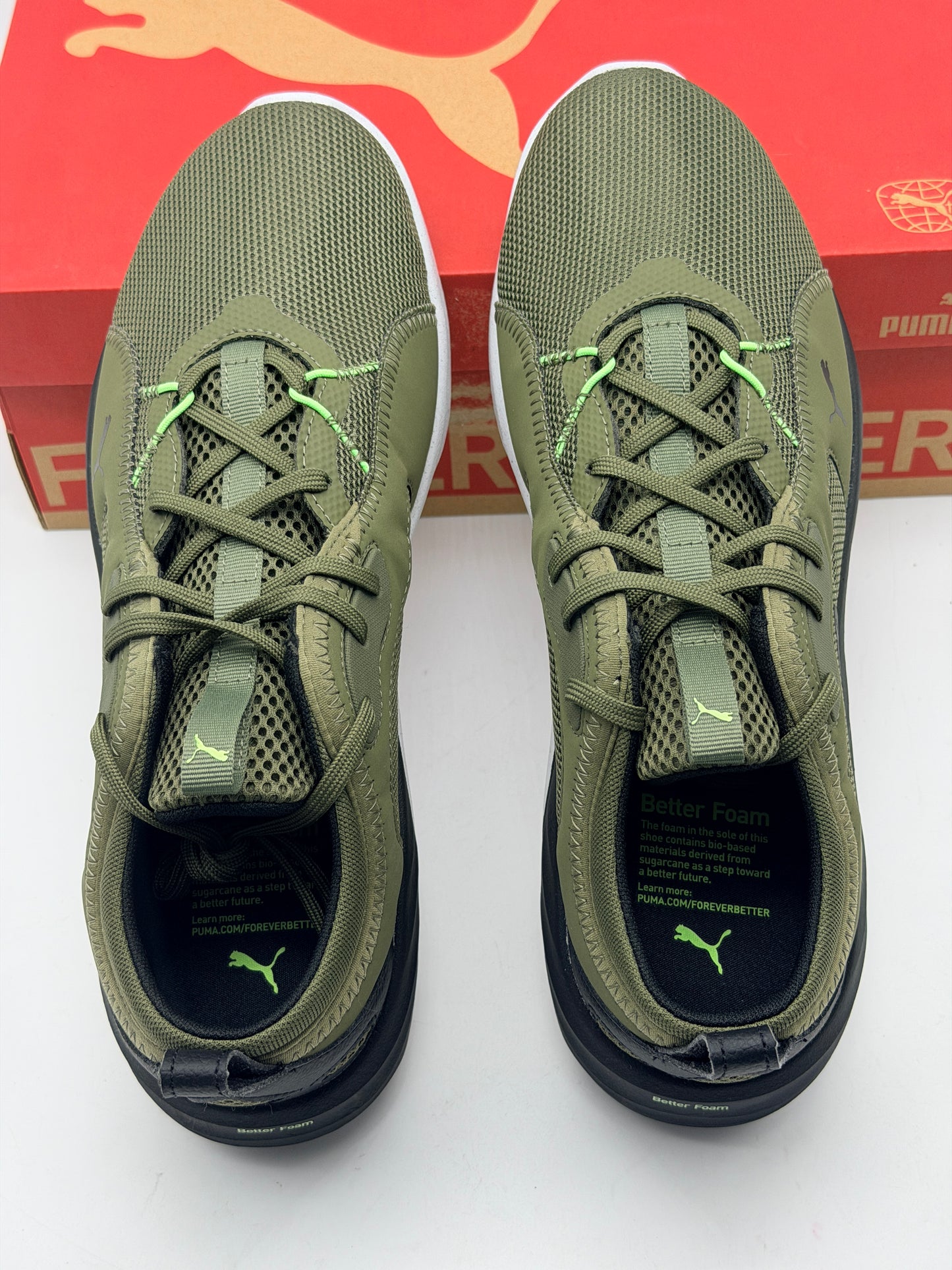 PUMA Mens Better Foam Emerge Street Running Sneakers Chaussures - Vert