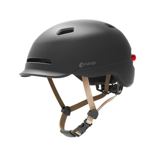 Casque vélo adulte noir mat Taille M avec lumière rechargeable arrière intégrée neuf