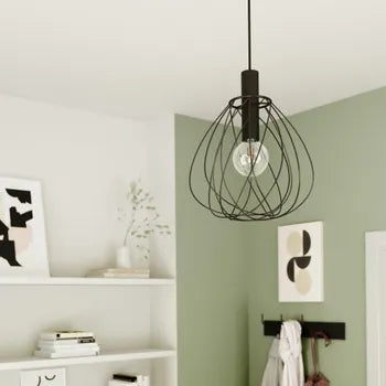 Suspension Merone, acier, noir, Diam.32 cm INSPIRE, E27 neuve