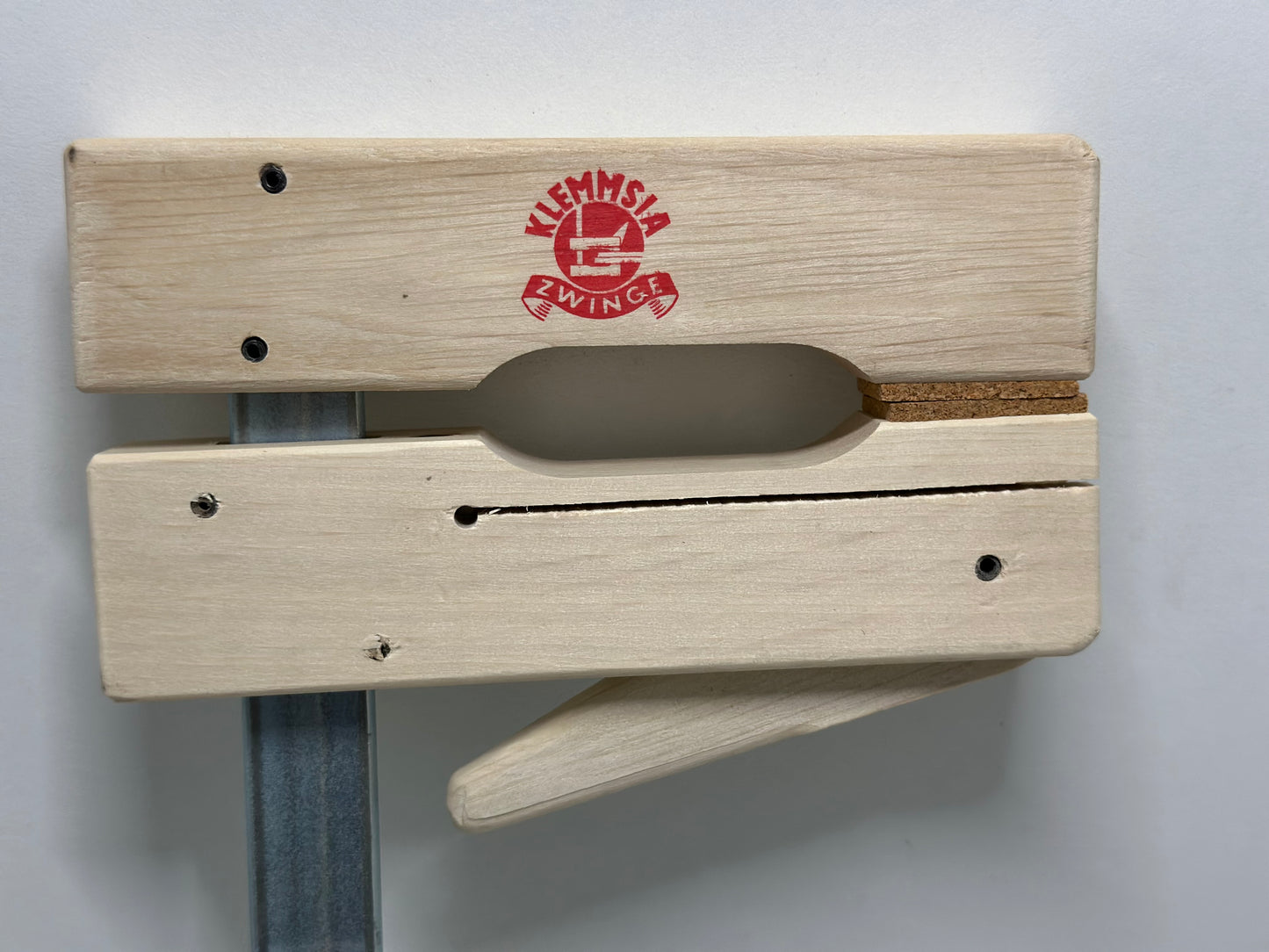 kwb Serre-joint en bois 300x110 avec surfaces en liège, largeur de serrage 300 mm, profondeur de serrage 110 mm, finition sans points de pression, serre-joint à serrage rapide pour maintenir