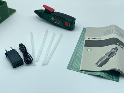 Pistolet à colle Bosch - Livré avec chargeur micro-USB + 4 bâtonnets de colle