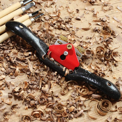 rabot avec base plate 9.3"/235mm rayons réglables Se raser avec 4 lames de rechange,, lame en métal travail du bois outil à main parfait pour la planification de la coupe outils de travail du bois