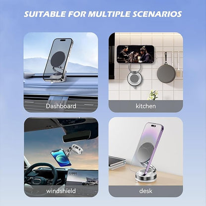 Support magnétique de téléphone pour voiture, compatible avec MagSafe, support universel rotatif à 360° pour téléphone portable avec ventouse puissante, support pour iPhone et appareils mobiles, blanc
Couleur: blanc