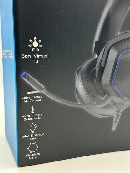 Casque Gaming Alpha Omega Players 7.1 Spectre Noir pour PS4