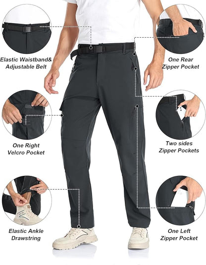 Pantalon cargo de randonnée léger et imperméable avec 5 poches
Taille: M