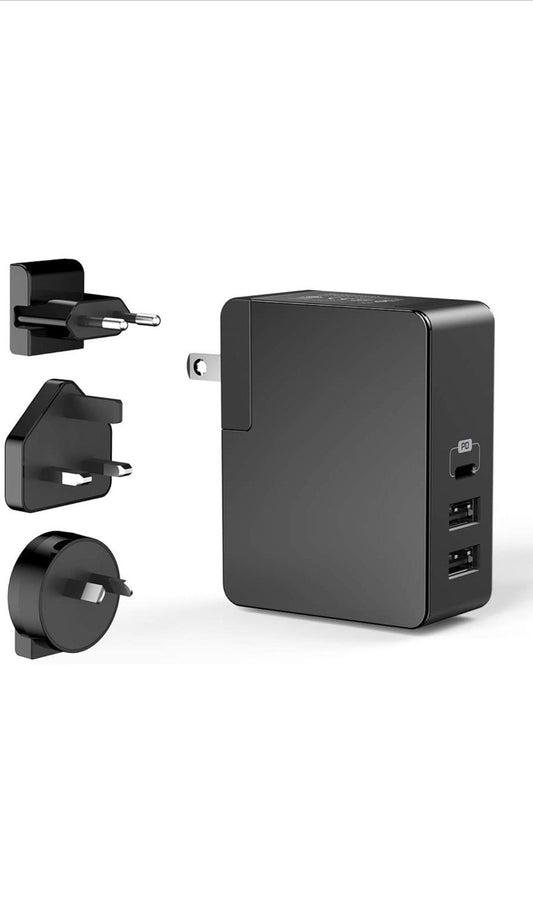Chargeur mural ultra rapide grâce à ses 60watt et USB C, prise EU/UK neuf