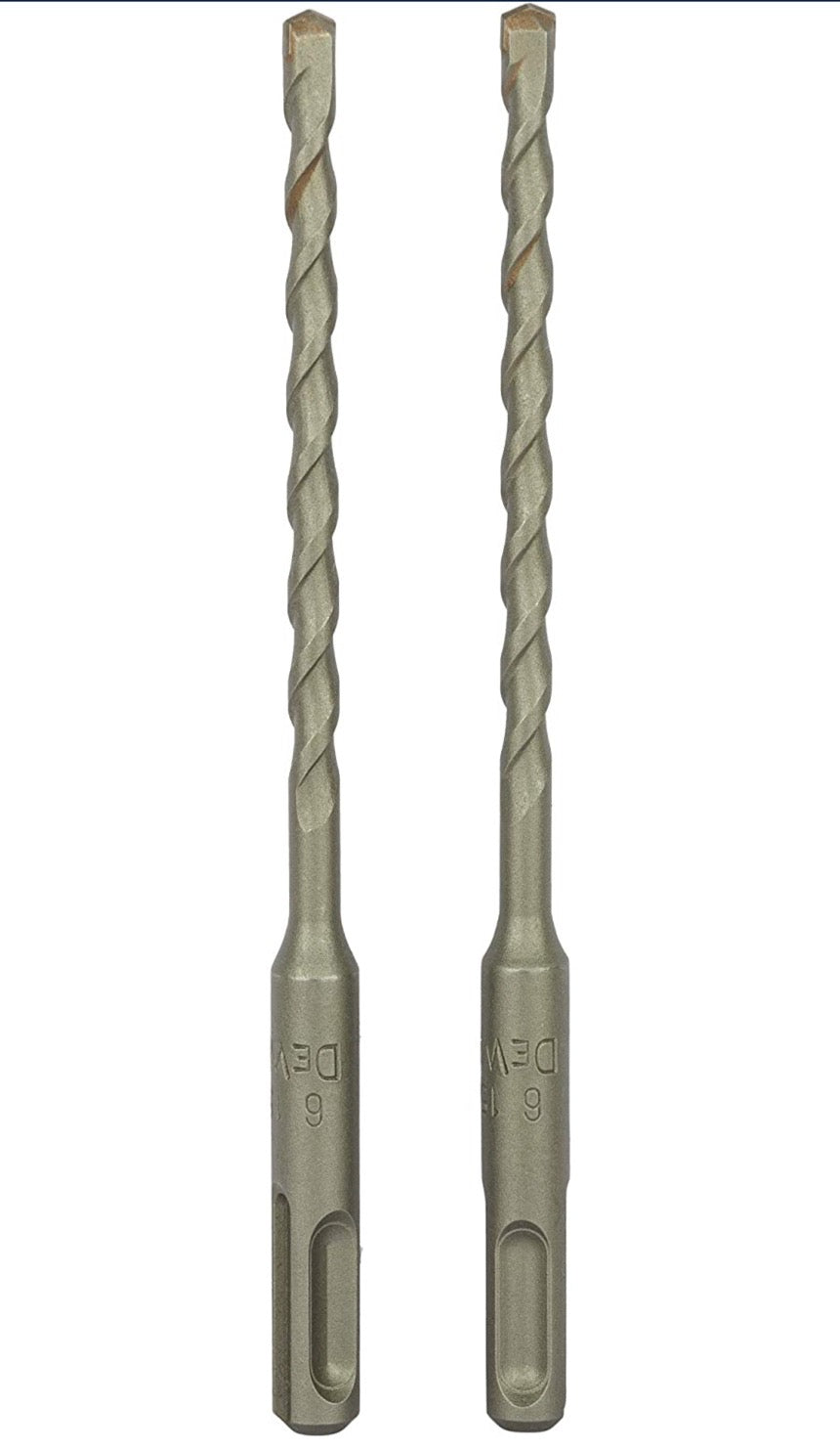 DEWALT - Jeu de 6 Forets SDS-PLUS - Forets Ø6mm x2, Ø8mm x2; Ø10mm x2 - Perçage Béton - Forets SDS-P