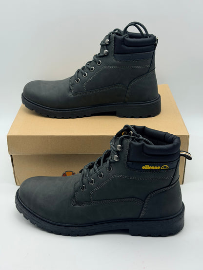Bottines NOIR Homme motif Uni Lacets ELLESSE