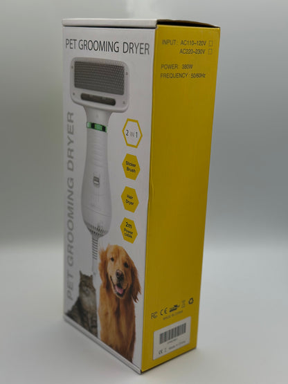 Sèche-Cheveux pour Animaux Compagnie Brosse Toilettage pour Chat et Chien Professionnel Maison Toilettage pour Animaux Compagnie Séchage Portable Sèche-Cheveux pour Chien