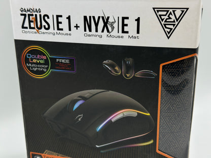 Gamdias Zeus E1 + Pad
Souris Filaire Pour Gamer - Droitier - Capteur Optique 3200 DPI - 6 Boutons - Rétro-Éclairage RGB - Tapis De Souris Inclus