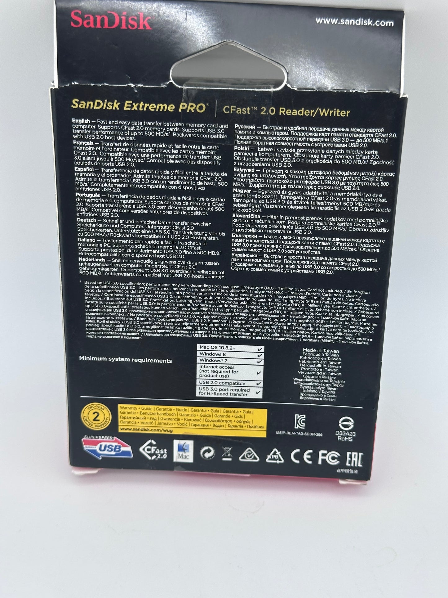 SanDisk Extreme PRO Reader/Writer - Lecteur de carte (CF II) - USB 3.0