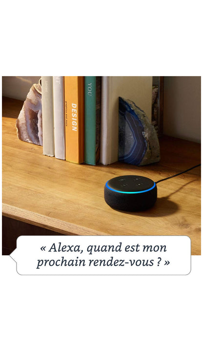 Echo Dot (3ème génération), Enceinte connectée avec Alexa, Tissu anthracite