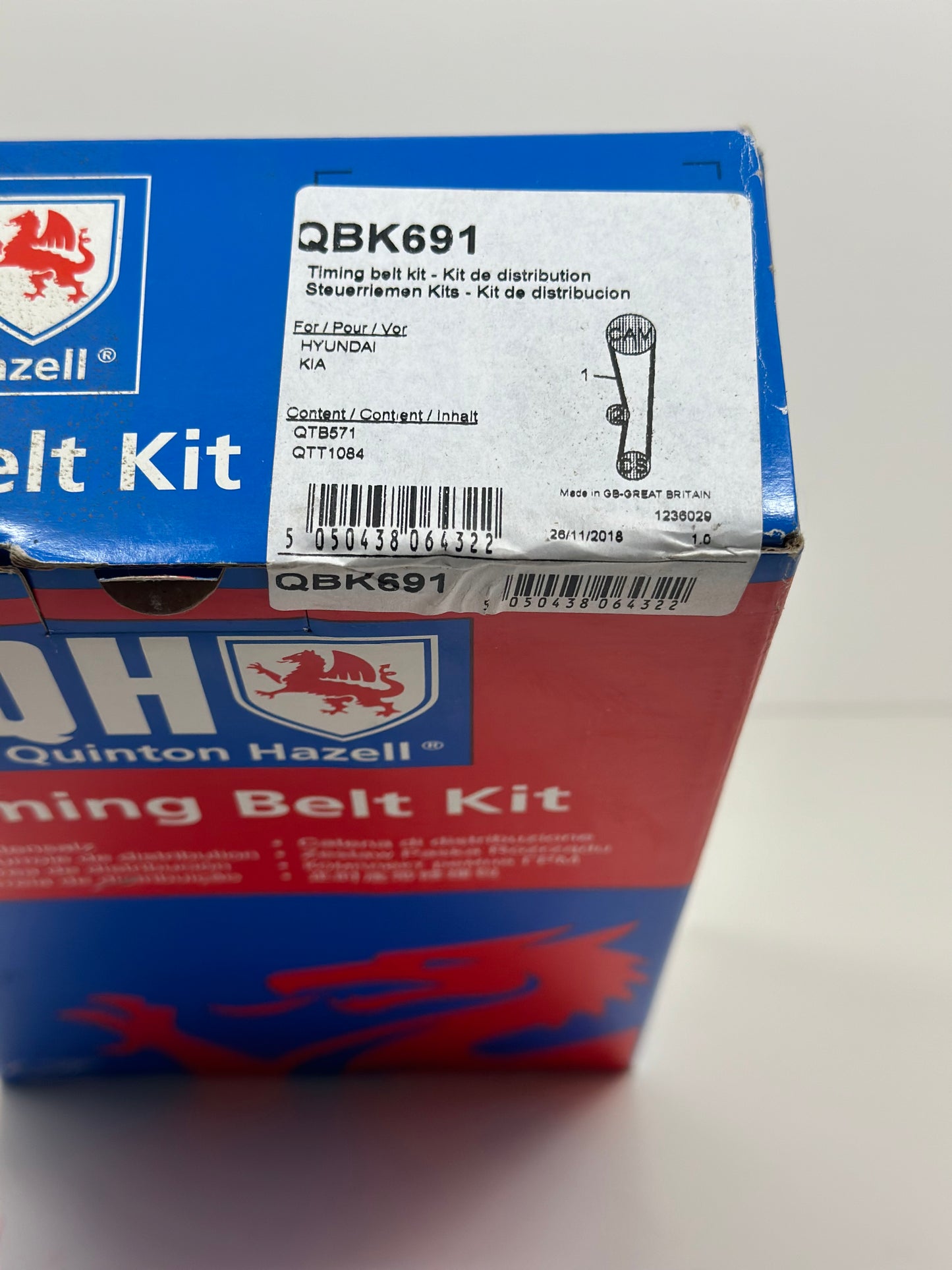 QUINTON HAZELL QBK691 Kit de distribution pour hyundai ,Kia