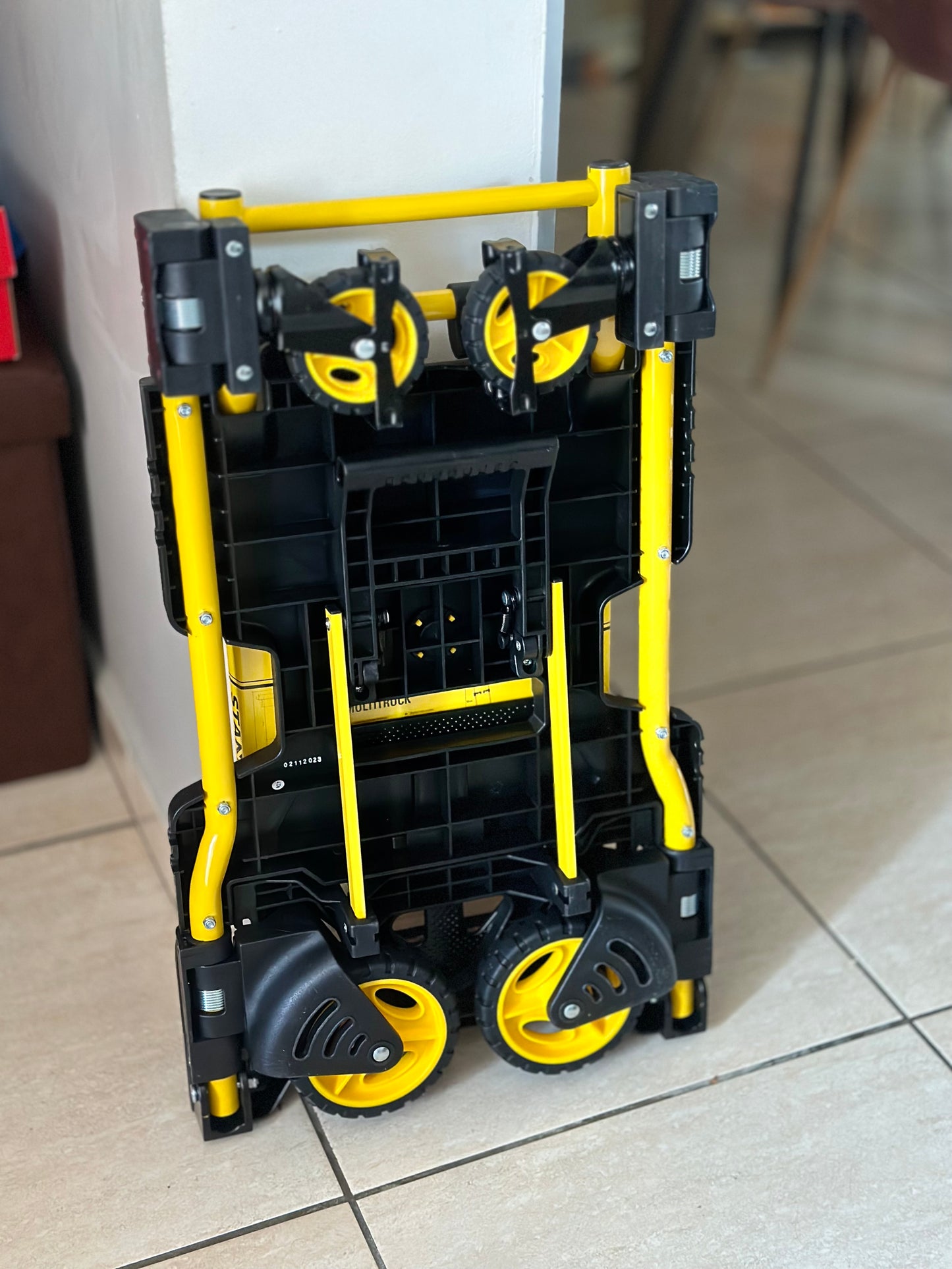 Stanley CHARIOT PLIABLE 2 EN 1, NOIR / JAUNE, Ajustable neuf