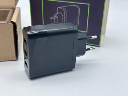 Omars Chargeur USB Secteur 30W, 1 x USB Quick Charge 3.0 & 2 x USB 5V 2.4A Total, Chargeur Mural Universel pour Samsung Galaxy S8 S8+ Note 8, HTC 10, LG G5 G6 Charge Rapide, iPhone X 8 8 Plus (Noir)