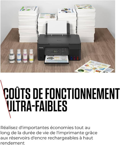 Canon Série PIXMA G2570 - Imprimante, Copieur et Scanner MegaTank pour la Maison Tout-en-Un avec Écran LED | Connectivité USB | Imprimante Canon pour la Maison