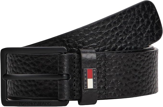 Tommy Jeans Ceinture Homme Elevated Flag 3,5 cm Cuir