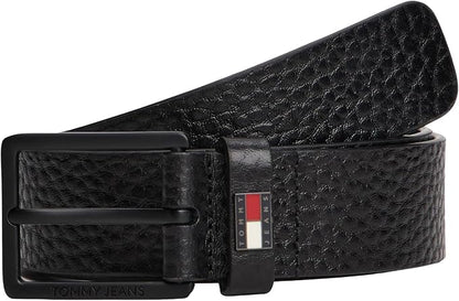 Tommy Jeans Ceinture Homme Elevated Flag 3,5 cm Cuir