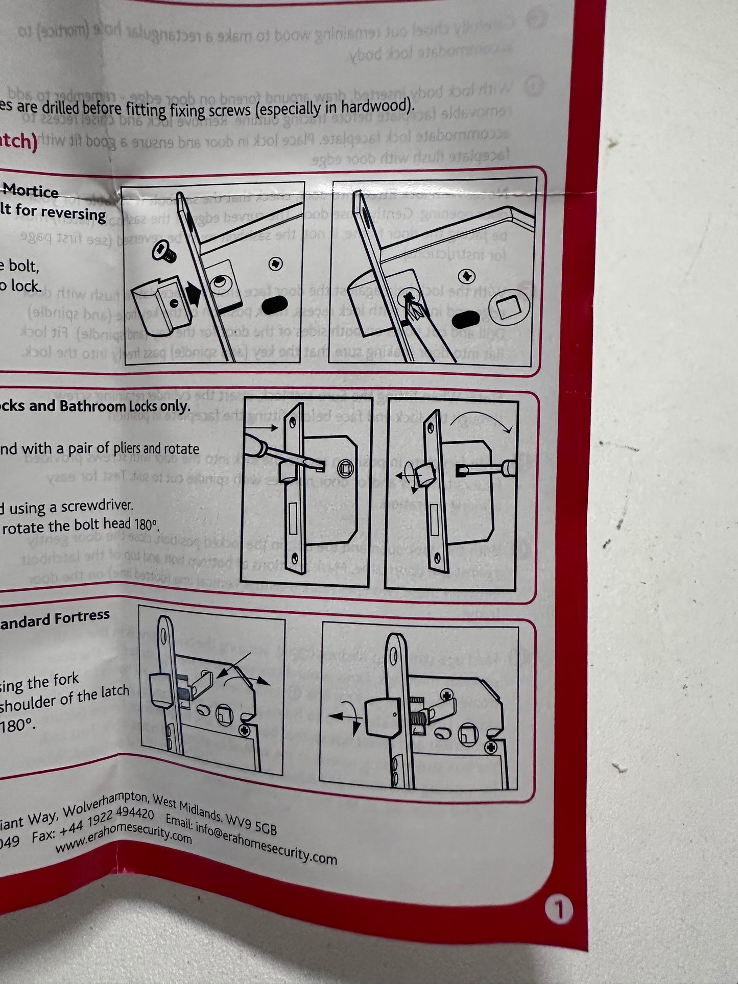 Era Serrure de Salle de Bain Effet Chrome 64 mm