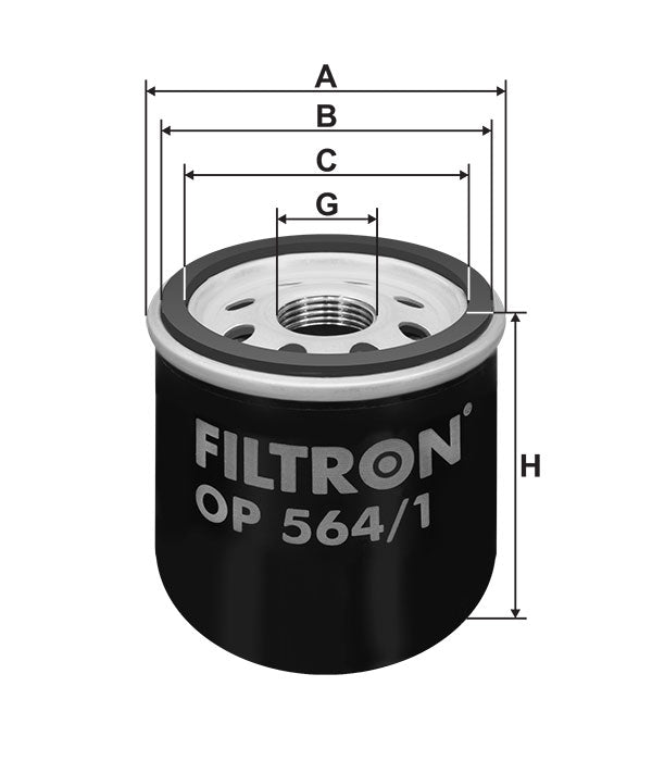 FILTRE À HUILE Pour Chevrolet
OP 564/1
CÓDIGO EAN: 5904608025647 Filtre à huile FILTRON OP 564
3/4-16 UNF, Filtre vissé