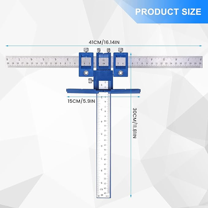Gabarit Poignée de porte de cuisine réglable avec localisateurs de forets en métal neuf