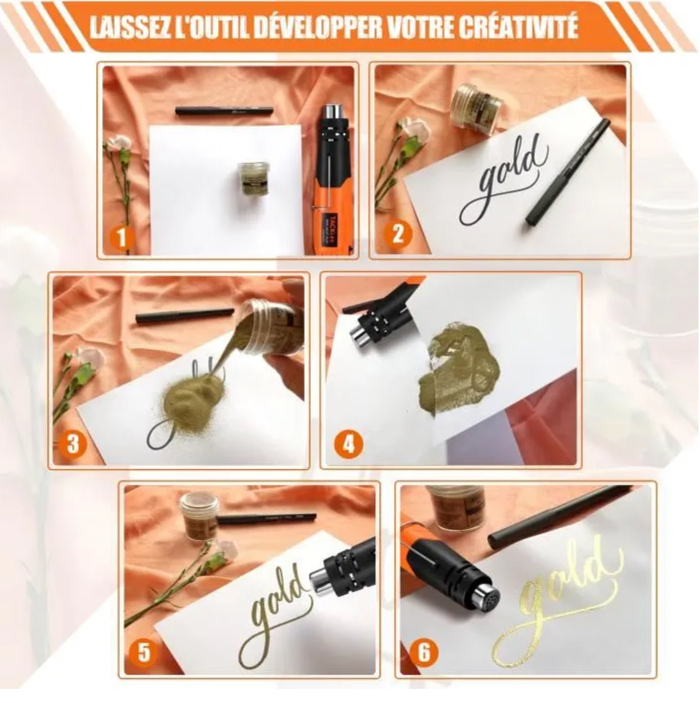 Décapeur Thermique TACKLIFE HGP40AC - 500W, 2 Températures, Câble de 2.2M