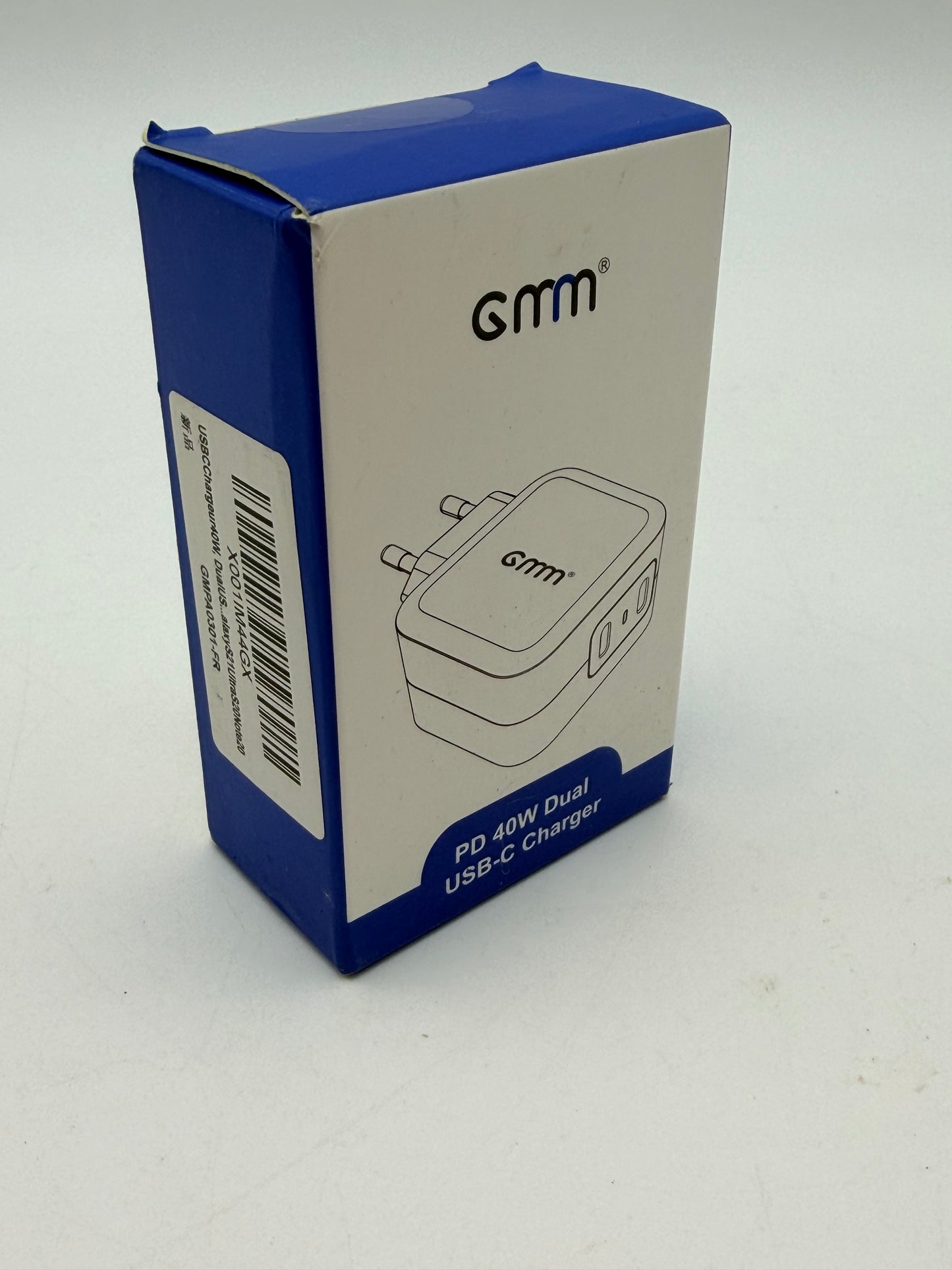 GMM Chargeur USB C PD - Double bloc d'alimentation USB C - 2 x 20 W - Charge rapide USB C - Double USB C - Compatible avec iPhone 13/12/11, Samsung Galaxy, iPad/iPad Mini, Xiaomi Note 11