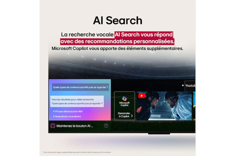 75 pouces (189 cm) | LG QNED evo AI QNED85 MiniLED | 4K Smart TV | 2025