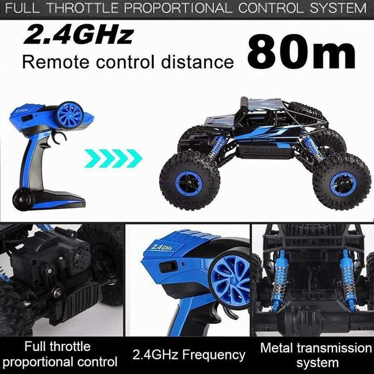 Voitures 1:18 RC Véhicule de roche hors route Camion de grimpeur 4WD Voitures de course à grande vitesse 2.4Ghz Télécommande radio électrique rapide Buggy Hobby Car Escalade pour Enfants Jouet pour Adultes Et Enfan