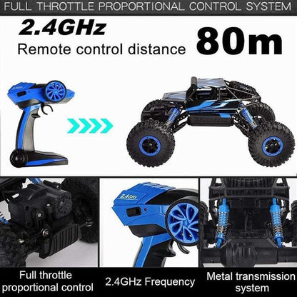 Voitures 1:18 RC Véhicule de roche hors route Camion de grimpeur 4WD Voitures de course à grande vitesse 2.4Ghz Télécommande radio électrique rapide Buggy Hobby Car Escalade pour Enfants Jouet pour Adultes Et Enfan