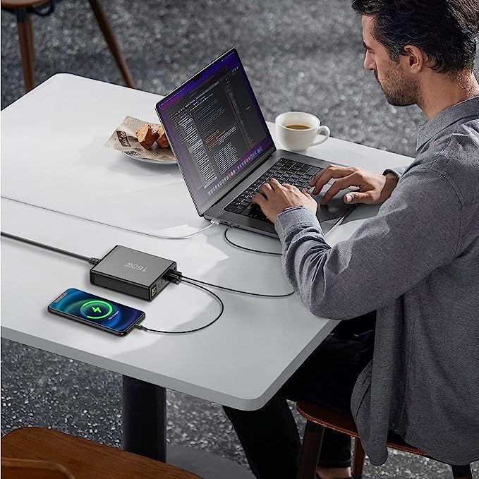 Chargeur USB C Multiple 160W, PD3.0 QC4.0 PPS 6 Ports Indépendante USB Neuf