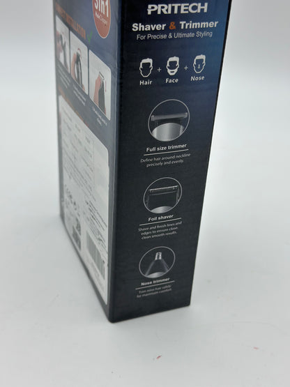 PRITECH Tondeuses à Cheveux pour Hommes, Tondeuse à Nez, Micro Rasoirs 3 en 1 Kit de Soins pour Hommes sans Fil et Rechargeable, Tondeuse à Cheveux Électrique avec Écran LED et Tête de Coupe T, IPX6