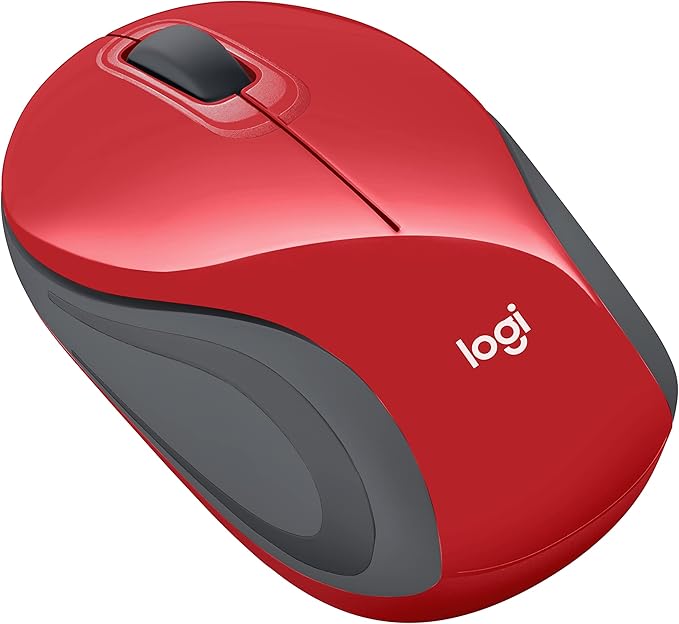 Logitech Mini souris optique sans fil M187, rouge