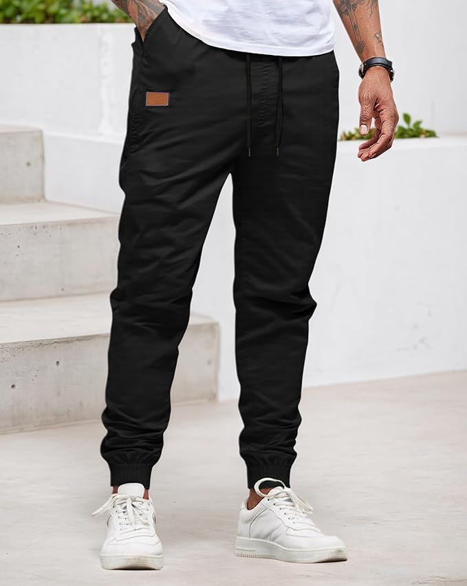 Pantalon cargo pour homme, taille élastique avec plusieurs poches, décontracté, respirant, randonnée, travail
Taille: M