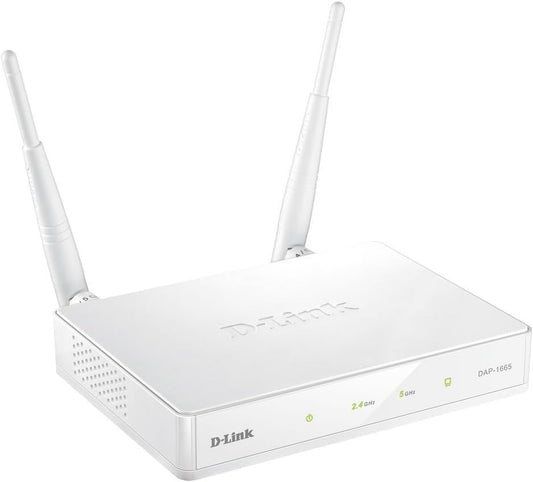 D-Link DAP-1665 Point d'accès Wi-Fi AC1200 Dual-Band Simultané - Jusqu'à 1200Mbps - 802.11a/b/g/n/ac - 1 Port Lan Gigabit - 5 Modes de Fonctionnement - Idéal pour Partager et Contrôler les Accès Wi-Fi