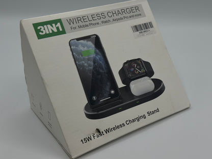 Dock de charge induction Apple 3-en-1 pour iPhone / AirPods / Apple Watch - 18W max - noir