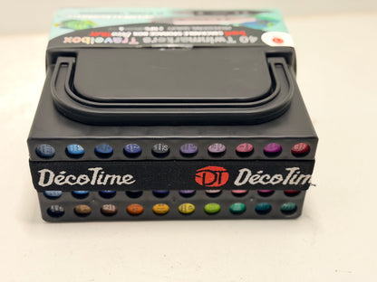 Lot de 40 marqueurs permanents à double pointe à alcool avec plateau de rangement pour adultes - Marqueurs de qualité artistique à séchage rapide - Pointe fine et pinceau pour dessin, mélange