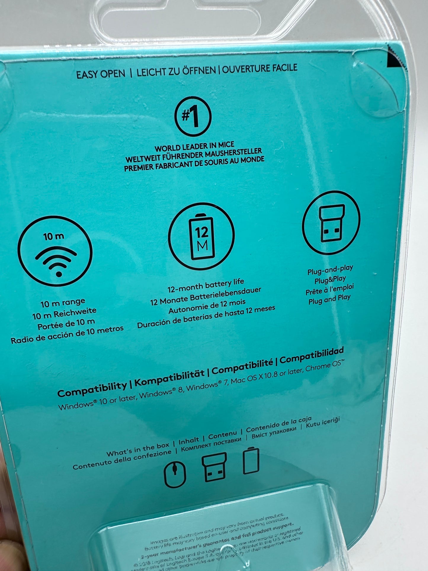 Logitech Mini souris optique sans fil M187, rouge