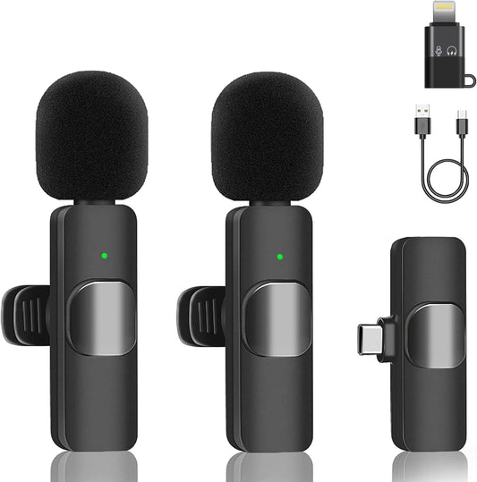 Jk products shopping online Micro Cravate sans Fil lavalier Compatible iPhone iPad Android iOS Smartphone Pc Microphone Plug and Play Enregistrement Live Stream Youtube