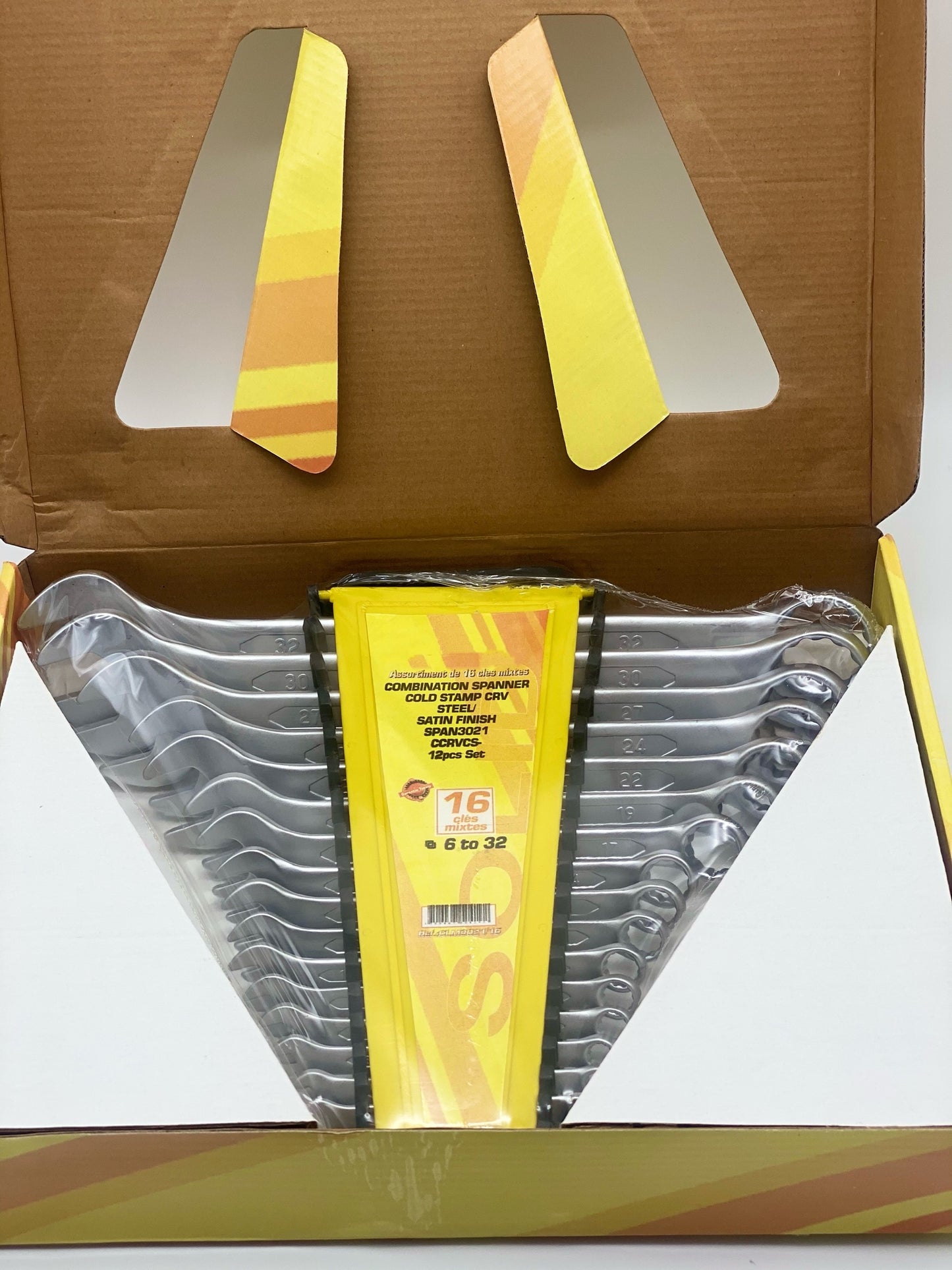 Jeux de 16 pièces clés avec chrome vanadium neuves